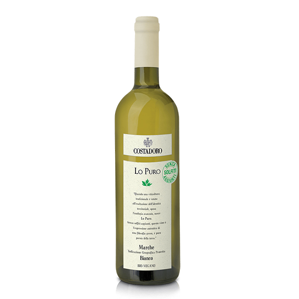 Costadoro Lo Puro Bianco Bio-Vegano Senza Solfiti Aggiunti ANNO 2022 14% Vol. 75cl