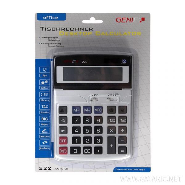 Genie Tischrechner Desktop Calculator 222 – 12Digit