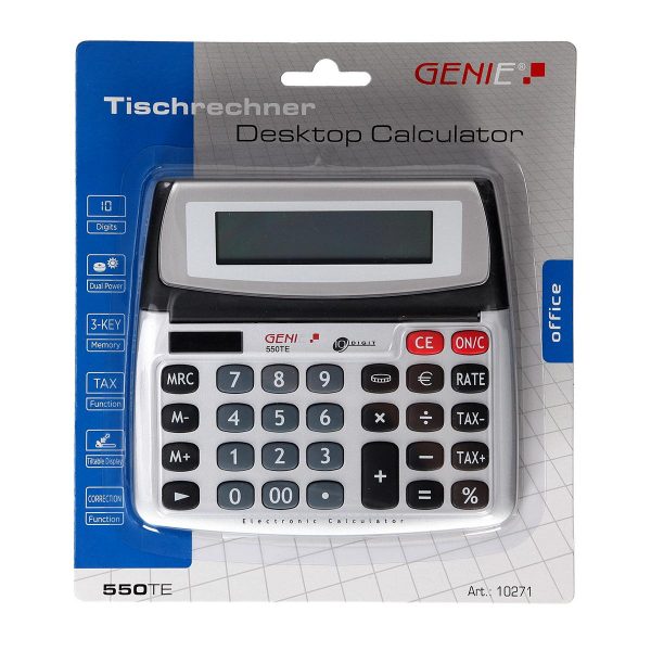 Genie Tischrechner Desktop Calculator 550TE – 10Digits