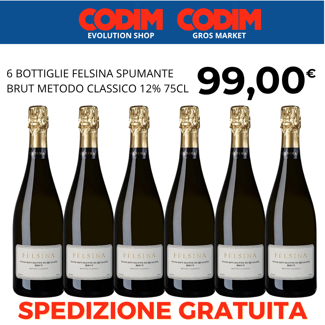 Felsina Spumante Metodo Classico Brut 75cl 12% Vol. 5+1 Omaggio