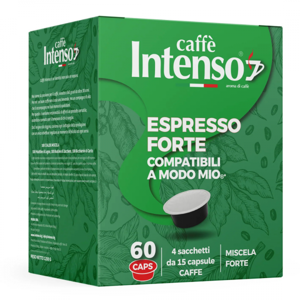 Intenso Caffe’ Espresso Forte Compatibili A Modo Mio 60 Capsule