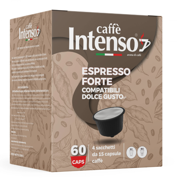 Intenso Caffe’ Espresso Forte Compatibili Dolce Gusto 60 Capsule