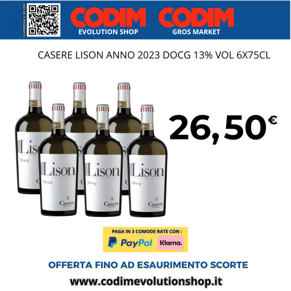 Casere Lison ANNO 2023 DOCG 13% Vol. 6X75cl
