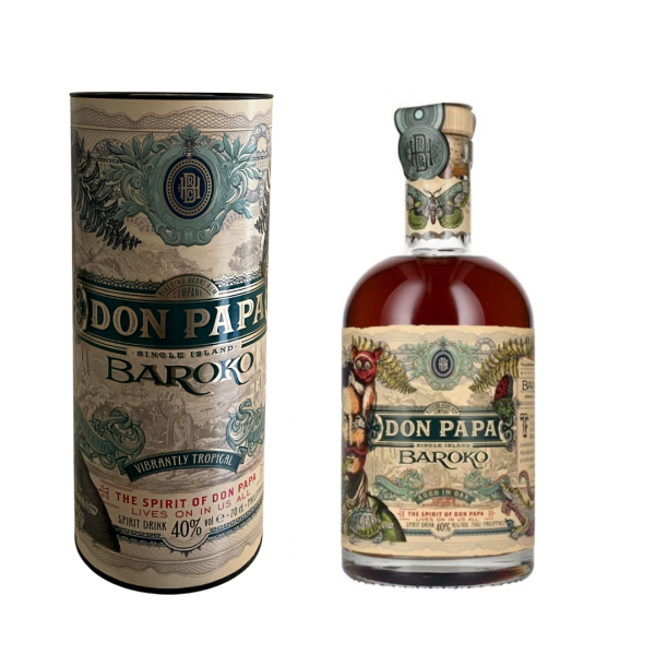 Don Papa Rum Baroko Vibranty Tropical Astuccio 40% Vol 70cl